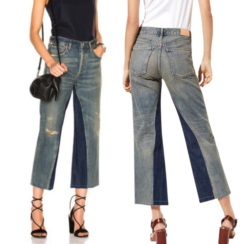 NWT Citizens of Humanity Cora Cropped Shadow Inseam in Livingston Wash, Sz 30